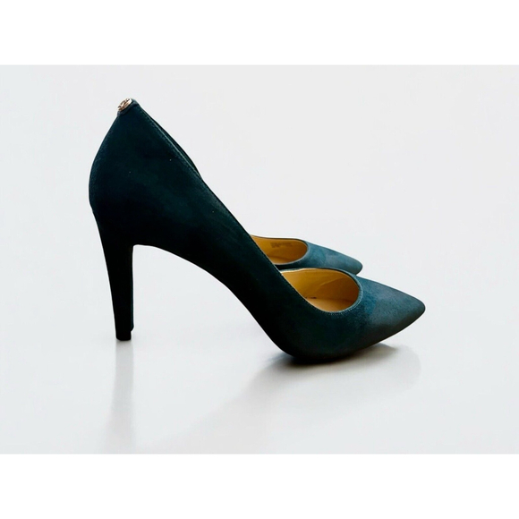 MICHAEL Michael Kors DOROTHY FLEX D'ORSAY Pumps LUXE TEAL Suede 9M 9 - Picture 2 of 8